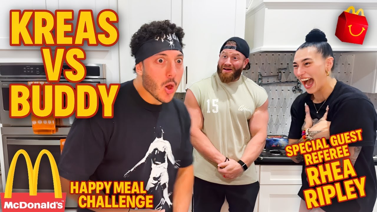 This McDonald's Food Challenge VS Buddy Matthews ft. Rhea Ripley Went TOO FAR!