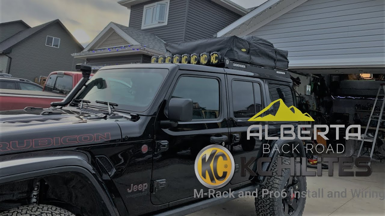 KC HiLites M-Rack, Gravity Pro6 Light Bar Install And Wiring! Jeep JL  Rubicon! - YouTube