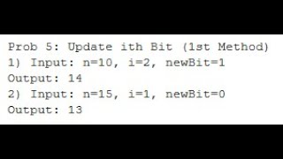 Prob 5: Update ith Bit (1st Method)