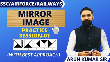 🛑LIVE || MIRROR IMAGE || PRACTICE SESSION- 01 || Arun Sir Reasoning || #FREE_REASONING_CLASSES