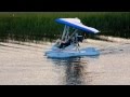 Ulm motorized hand glider on floats testing water handling csu3