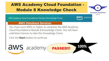 AWS Academy Cloud Foundation - Module 8 Knowledge Check | AWS Database Services Questions & Answers