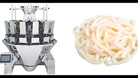 fresh noodles auto scaling and packing machine with multihead weigher