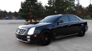 cadillac sts staggered with floating center caps blacked out Cadillac Sts Lug Pattern