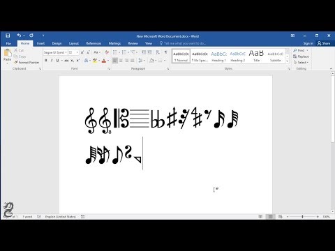 How to type musical notes symbols in Word