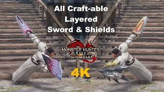 MHR Sunbreak All Craft-able Layered Sword & Shields
