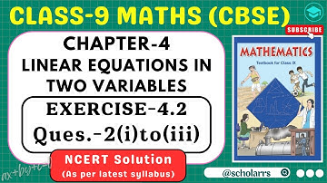 Class 9 Maths Ex 4.2, Q.2, Linear Equations in Two Variables, Chapter 4 | NCERT Solution (New Book)