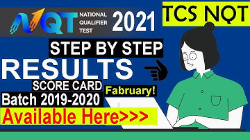Update!!! Released TCS NQT February 2021 Score Card  | Download |  Available Results