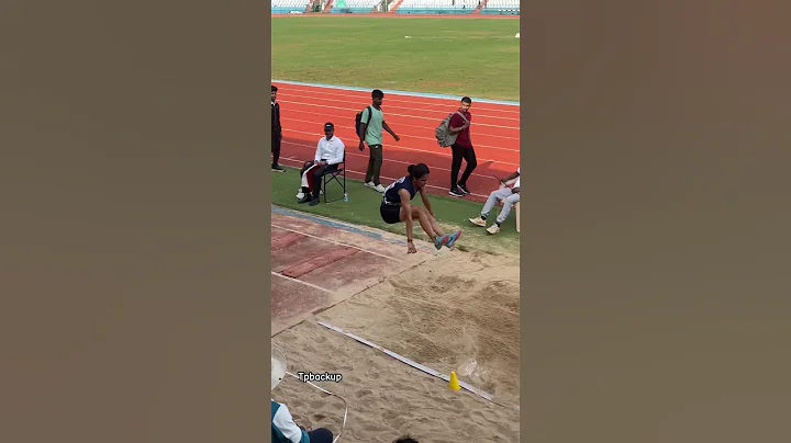 Long jump girl khelo india university games 2025 #love #trending #standinglongjump #sports #shorts