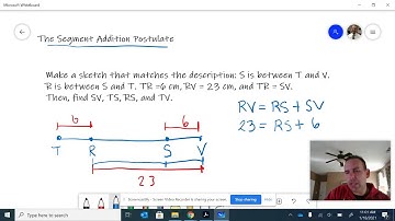 Geometry Lesson 9: The Segment Addition Postulate Part I