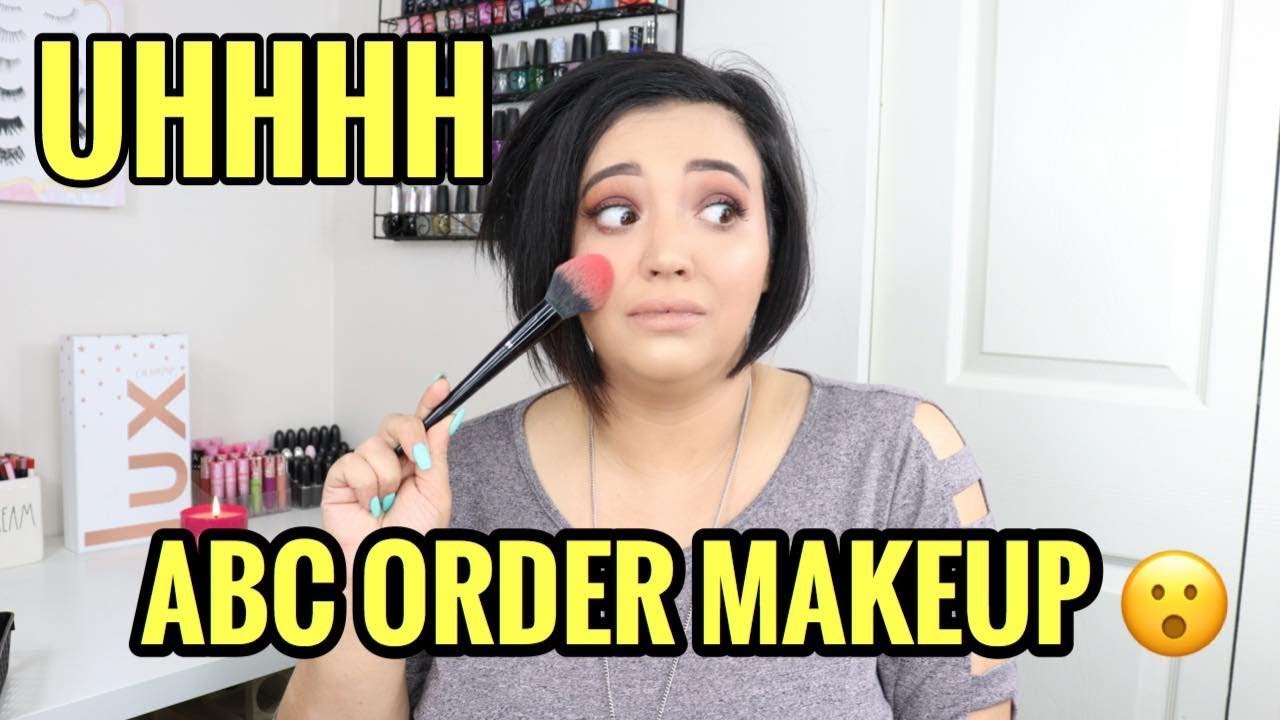 ALPHABETICAL ORDER MAKEUP CHALLENGE - YouTube