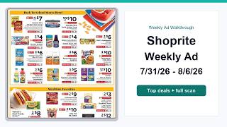 Shoprite Weekly Ad (7/31/26 - 8/6/26) Top 10 Deals