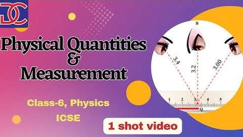 Class-6, Physics, ICSE Physical quantities and Measurement, full chapter in 1Shot