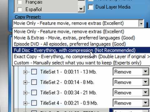 Copying DVD to DVD - 1Click DVD Copy Pro