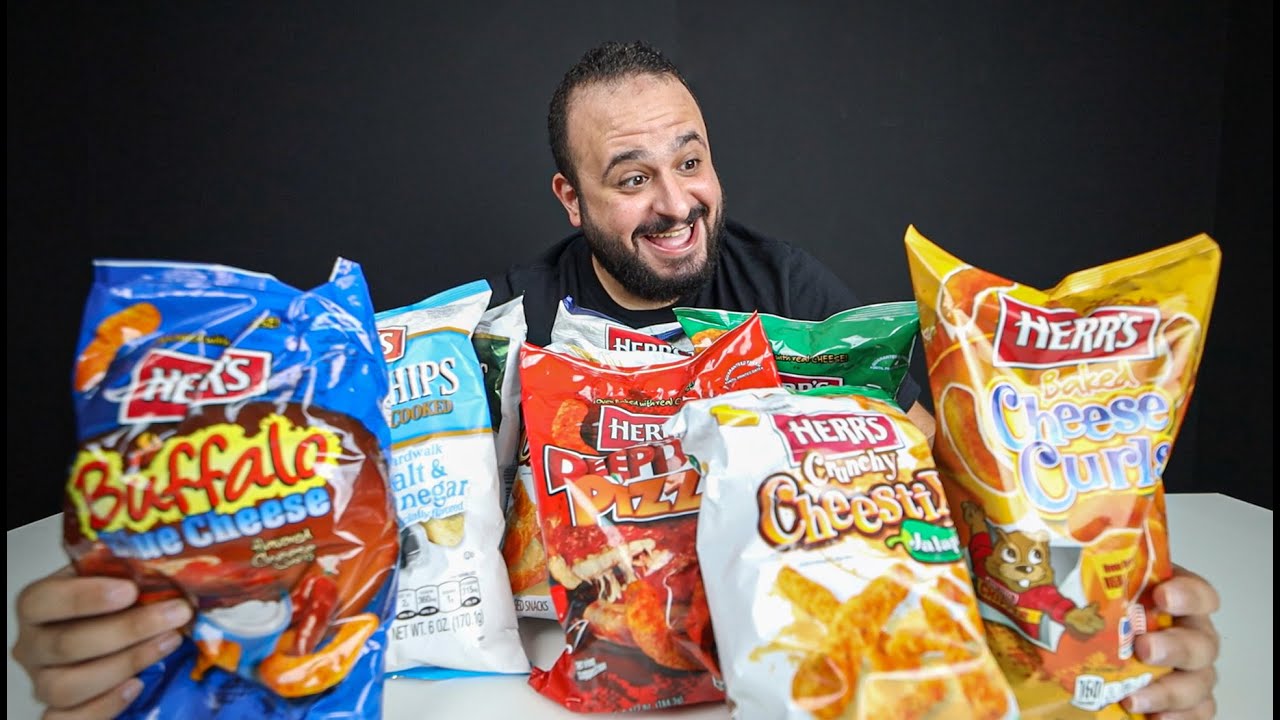 ⁣جربت كل انواع البطاطس المستوردة هيريس Herr's Snacks 🥔