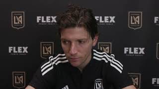 Ilie Sanchez reacts to LAFC's loss to the LA Galaxy in the Open Cup