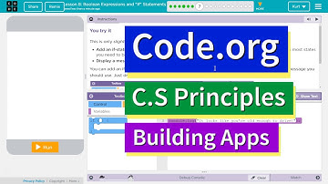 Boolean Expressions and "If" Statements Lesson 8.7 Tutorial with Answers Code.org CS Principles