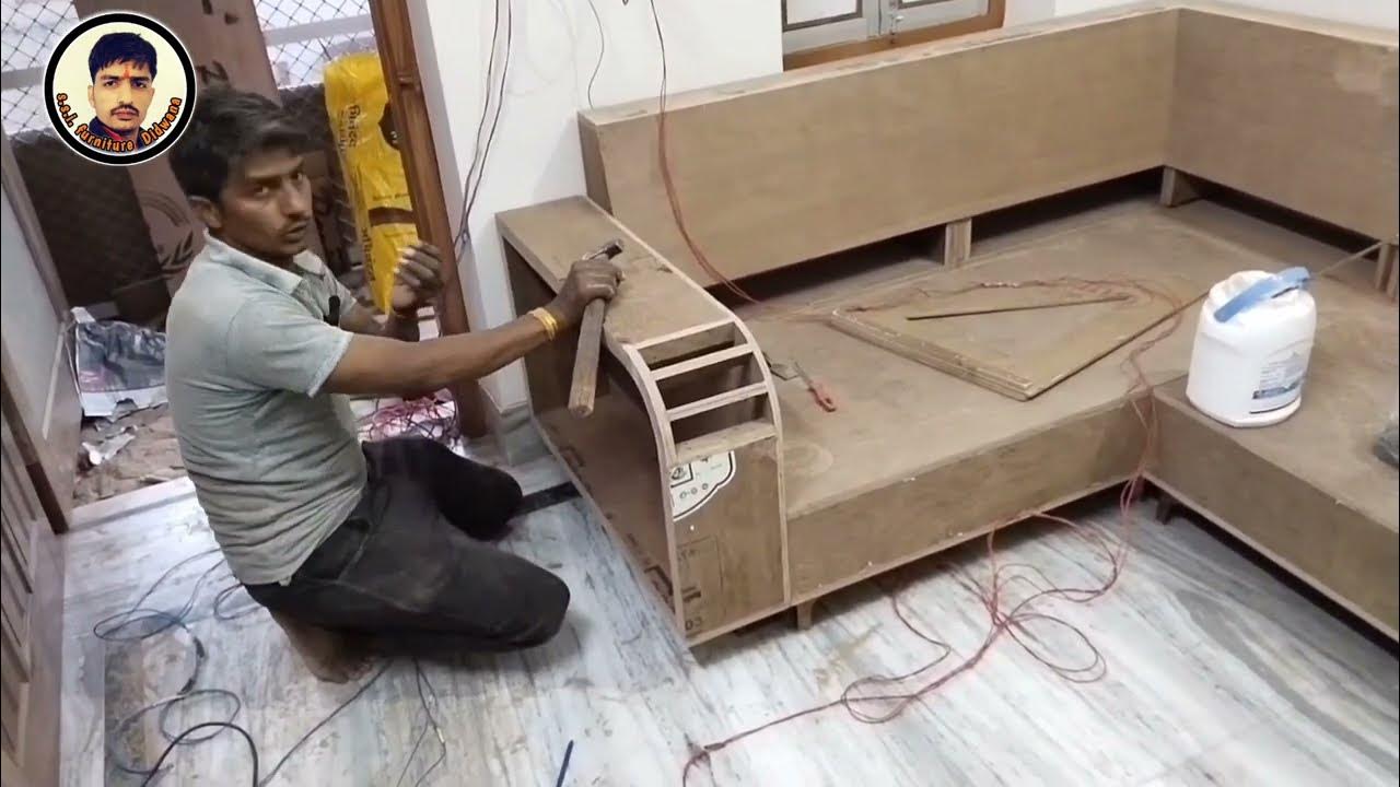 L सोफा कैसे बनाएं how to make a wooden sofa sofa kaise banaen