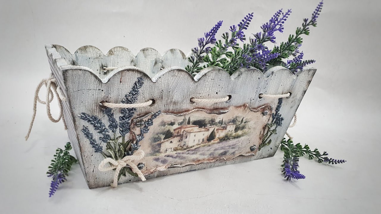 💜Lavender container 💜 Pojemnik z lawendą 💜 #itdcollection #decoupage ...