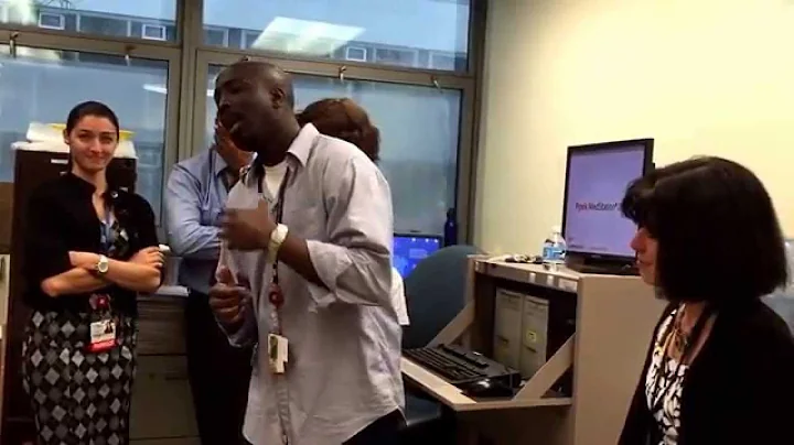 Kareem Gibbs singing "It's so hard to say goodbye ...