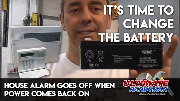 House alarm goes off when power comes back on