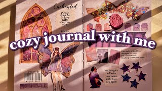 cozy asmr journal with me ✨ Taylor Swift&#39;s Enchanted-inspired journal spread • purple journal