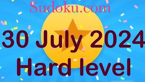 30 July 2024 Daily Challenge Sudoku.com