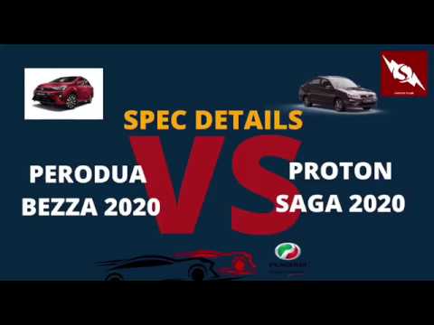 Perodua Bezza 2020 VS Proton Saga 2020 - PERBANDINGAN SPEC 