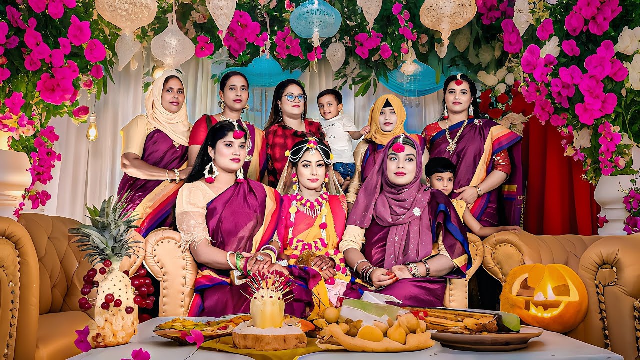 আজকে সেলিম মামার হলুদে কে কে কি কি করল 🍛🌹🎇