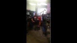 Striking with Alec Steele at Barker Street Forge