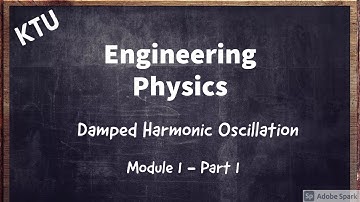Damped Harmonic Oscillation | Engineering Physics | Module 1 - Part1 | KTU