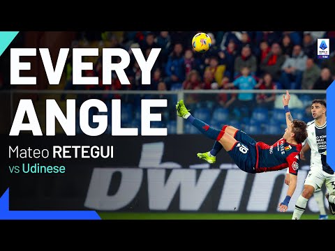 Retegui&#39;s Spectacular Bicycle Kick | Every Angle | Genoa-Udinese | Serie A 2023/24