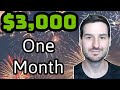 My first 3000 month in side hustles