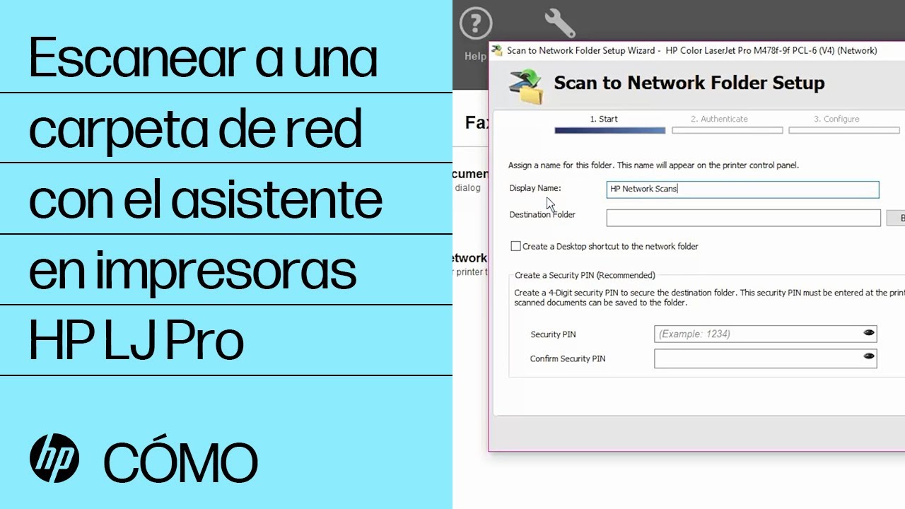 Escanear a una carpeta de red con el asistente en impresoras HP LJ Pro | HP  LaserJet | @HPSupport - YouTube