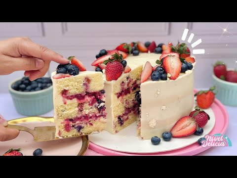 HAZ esta RECETA si quieres IMPRESIONAR a todosSorprende al MS EXIGENTE  Pastel de Frutos rojos