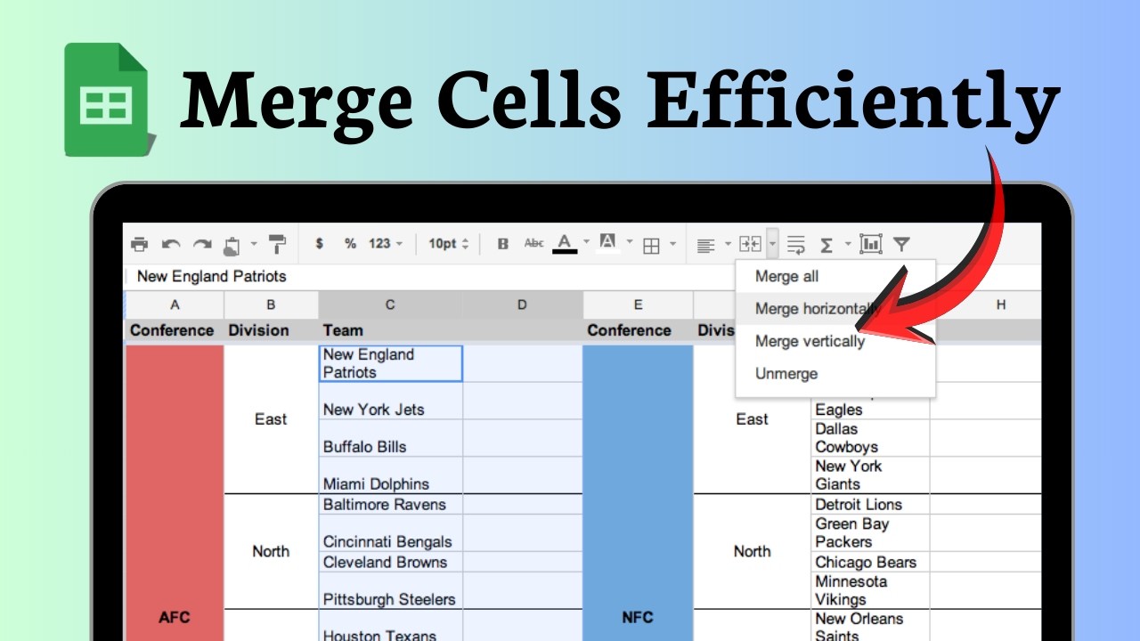 How to merge cells in Google Sheets (Fast Combine) - YouTube