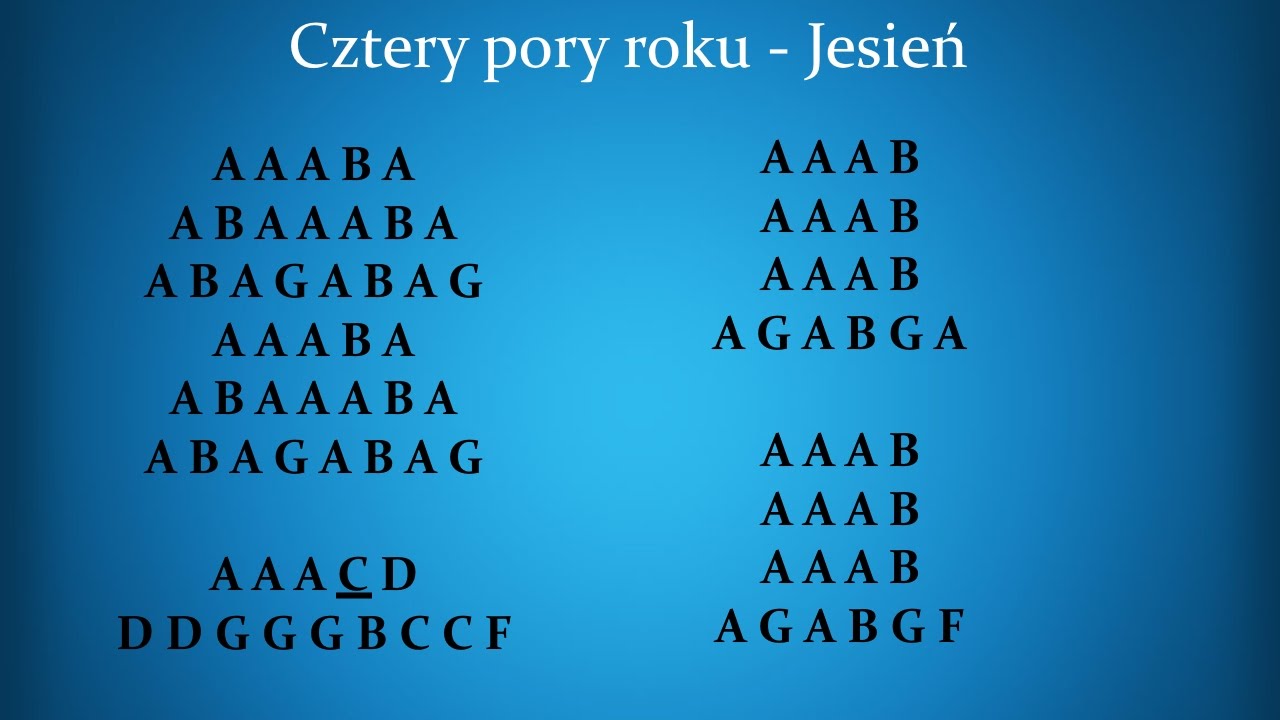 Jesienne Nutki Na Flecie Nauka Nauka gry na flecie prostym | Cztery pory roku - Jesień - YouTube
