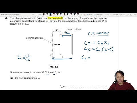 ON21 P41 Q6 Disconnected Capacitor Separation Change | Oct/Nov 2021 | CAIE A Level 9702 Physics