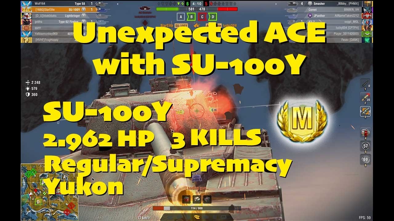 168th Gunners | SU 100Y | 3K HP | 3 KILLS | ACE | Yukon | #wotb #wotblitz #worldoftanksblits