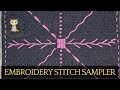 Embroidery Stitch Sampler - Long Tailed Daisy, French Knots, And More