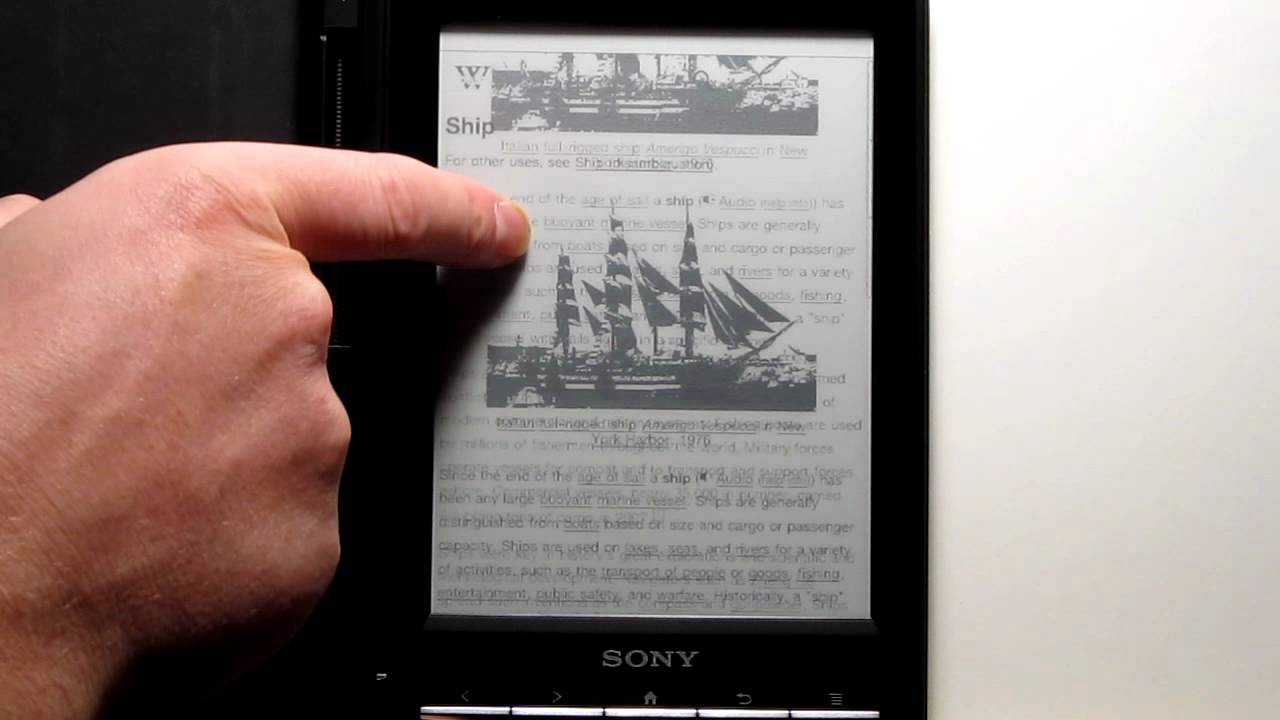 Sony Reader Wi-Fi PRS-T1 PDF Review and Web Browser Review