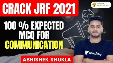 Crack NTA UGC NET- JRF 2021 | 100% Expected MCQs For Communication by Abhishek Shukla