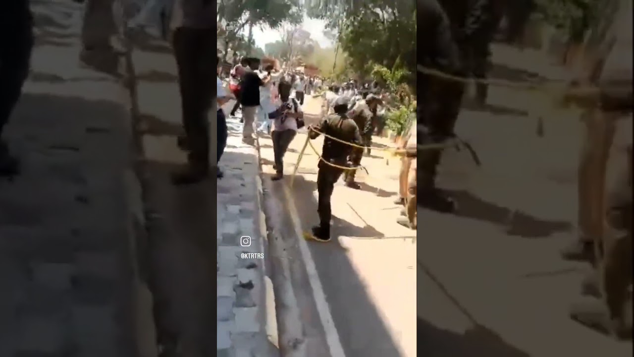 I strongly condemn the police attack on HCU students and faculty!Revanth Reddy's dictatorship