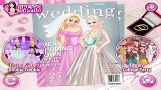 Frozen Elsa and Rapunzel Disney Princess Wedding dress up games for girls and kids