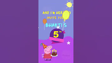 Peppa Pig Birthday Invitation Video Peppa Pig Birthday Invite Theme Birthday Invitation Video 