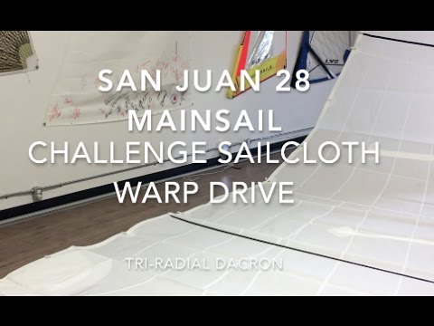 New San Juan 28 Mainsail - Challenge Sailcloth Warp Drive Tri-Radial Dacron