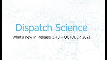 Dispatch Science Release 1 40 - New Features