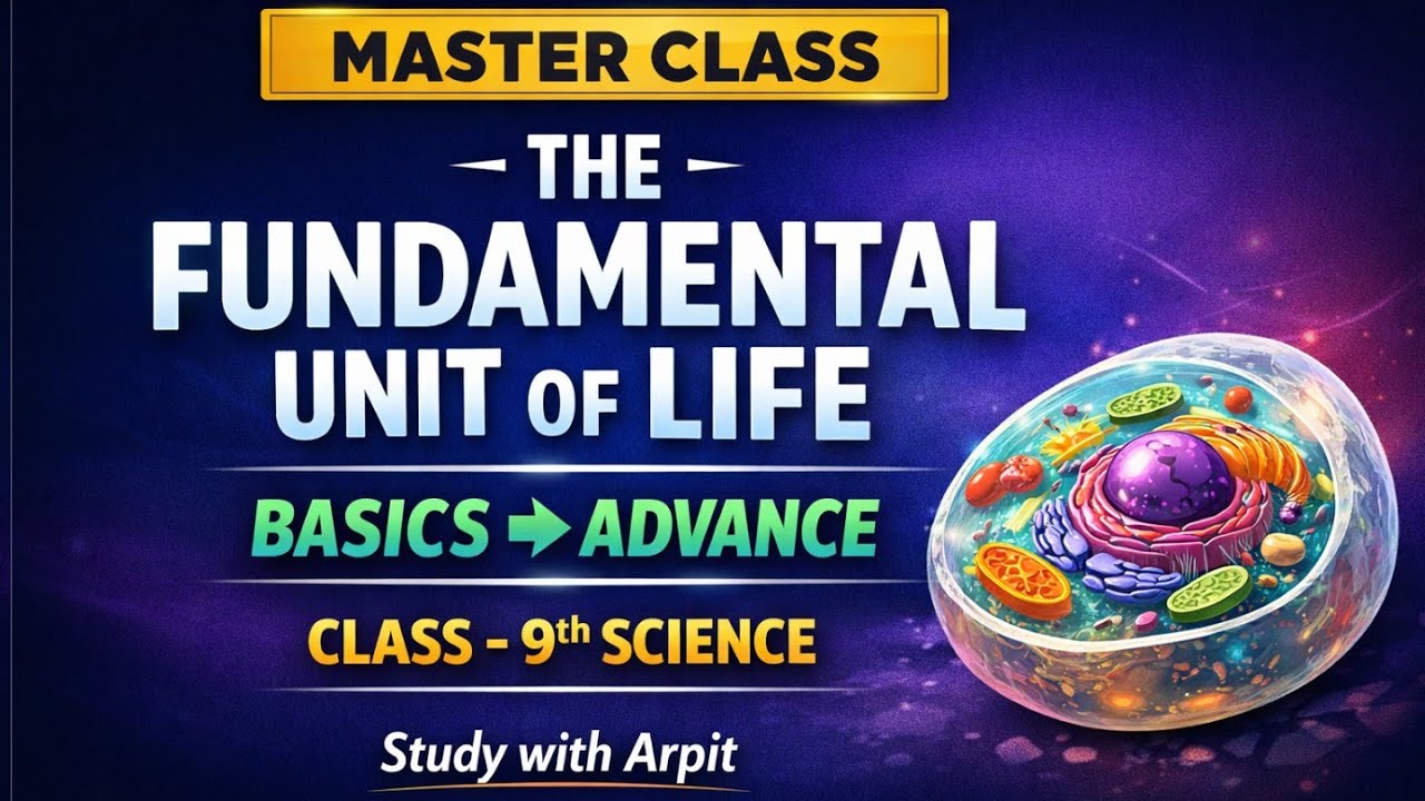 The Fundamental Unit of Life | Master Class | Basics to Advance | Class 9 Science | Study With Arpit