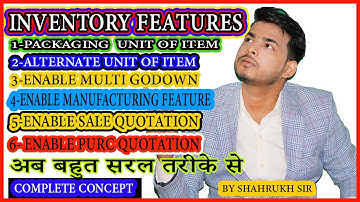 #12||INVENTORY FEATURES IN BUSY SOFTWARE PART-1|||BY SHAHRUKH SIR