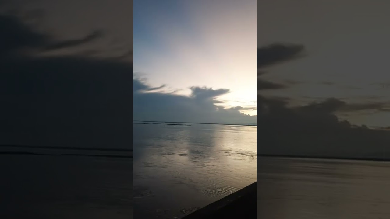 Evening view Brahmaputra river at dibrughar 